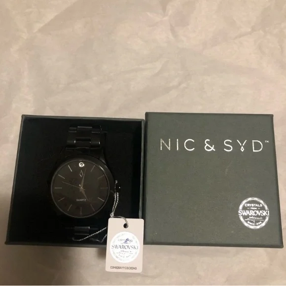 Men’s quartz watch with crystal swarski - Picture 3 of 3